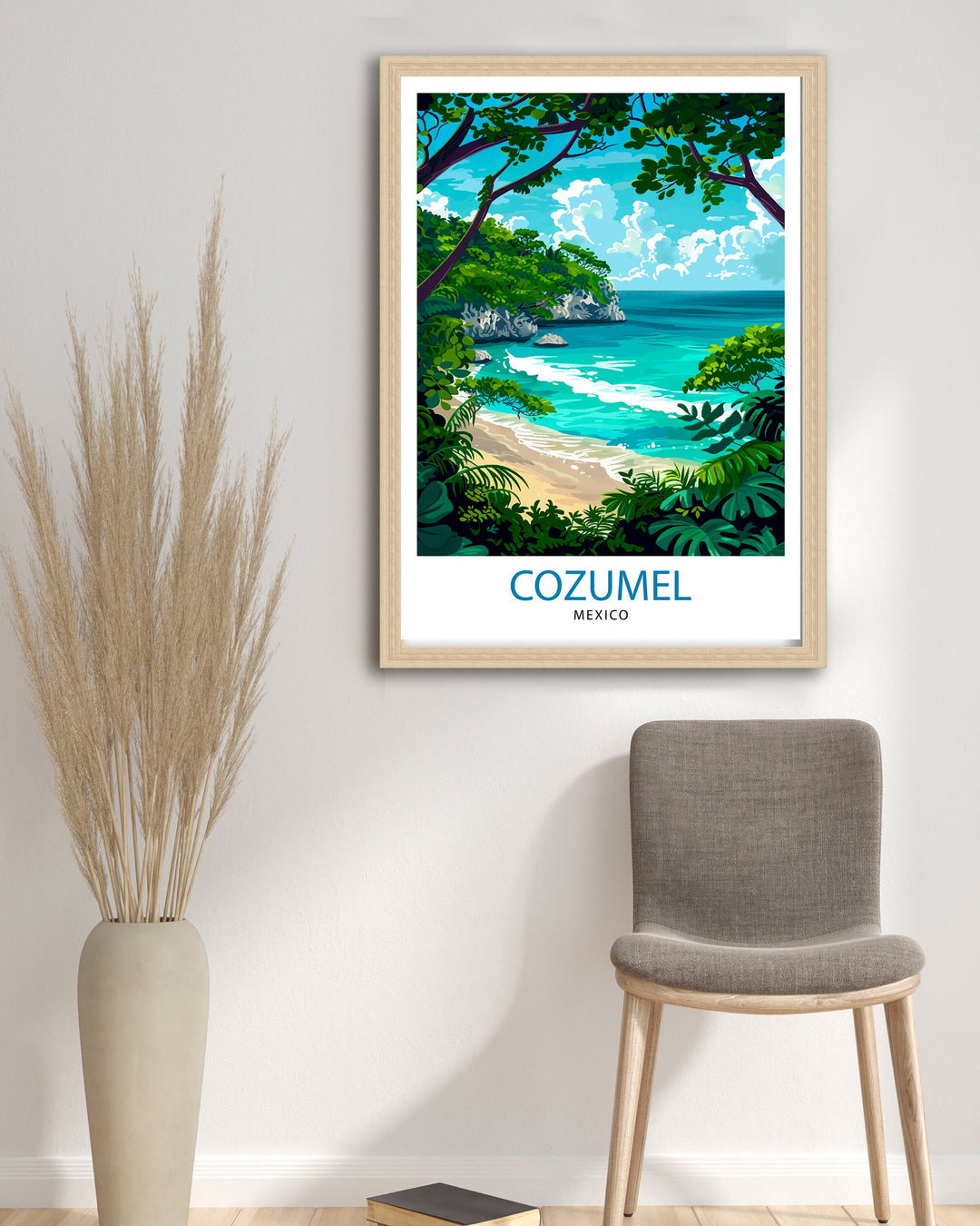 Cozumel Mexico Travel Poster Wall Art Cozumel Wall Hanging Home Décor Cozumel Gift Art Lovers Mexico Art Lover Gift Poster Art