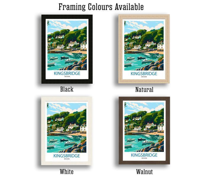 Kingsbridge Devon Travel Poster Wall Art Kingsbridge Wall Hanging Home Décor Kingsbridge Gift Art Lovers Devon Art Lover Gift