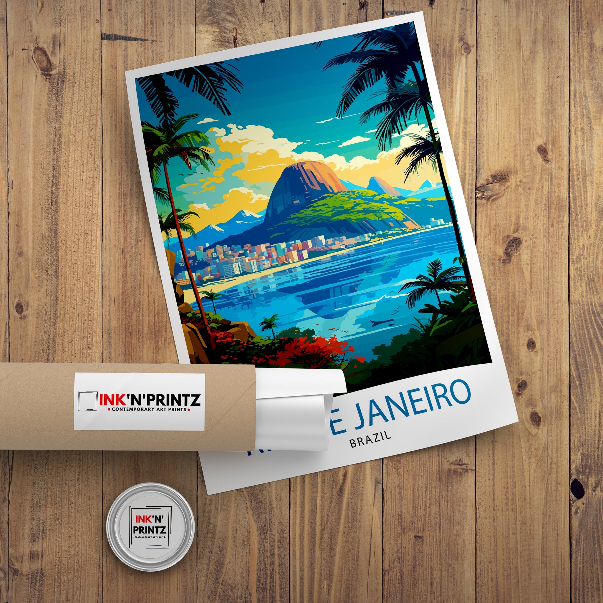 Rio de Janeiro Brazil Travel Print| Rio Wall Decor Rio Poster Brazil Travel Prints Rio Art Print Rio Illustration Rio Wall Art