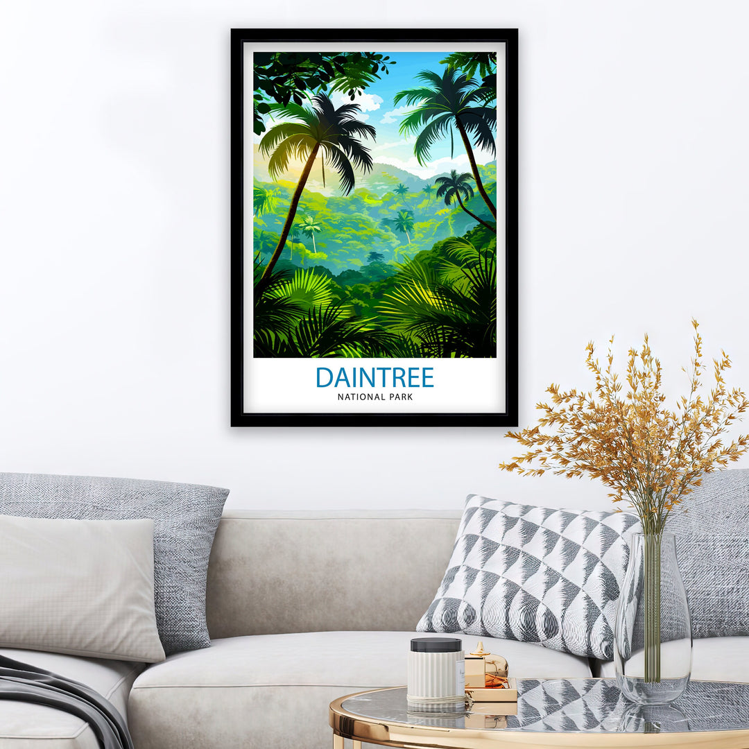 Daintree Rainforest Australia Travel Poster Wall Art Daintree Wall Hanging Home Décor Daintree Gift Art Lovers Australia Art Lover Gift Poster