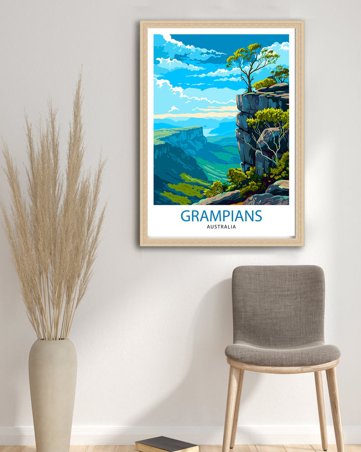 Grampians National Park Australia Travel Poster Nature