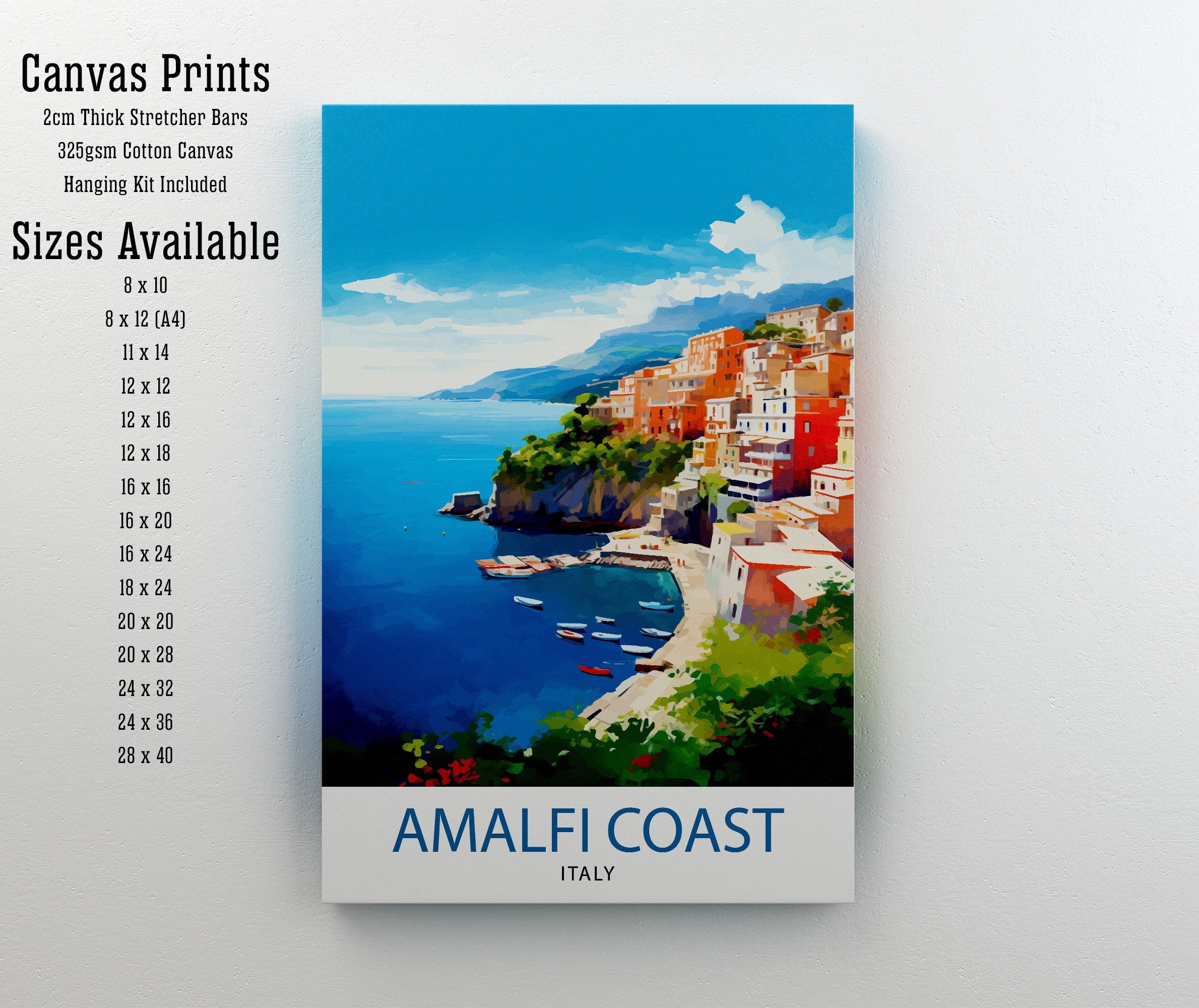 Amalfi Coast Italy Travel Print Amalfi Coast Wall Decor Amalfi Coast Poster Italy Travel Prints Amalfi Coast Art Print Amalfi Coast