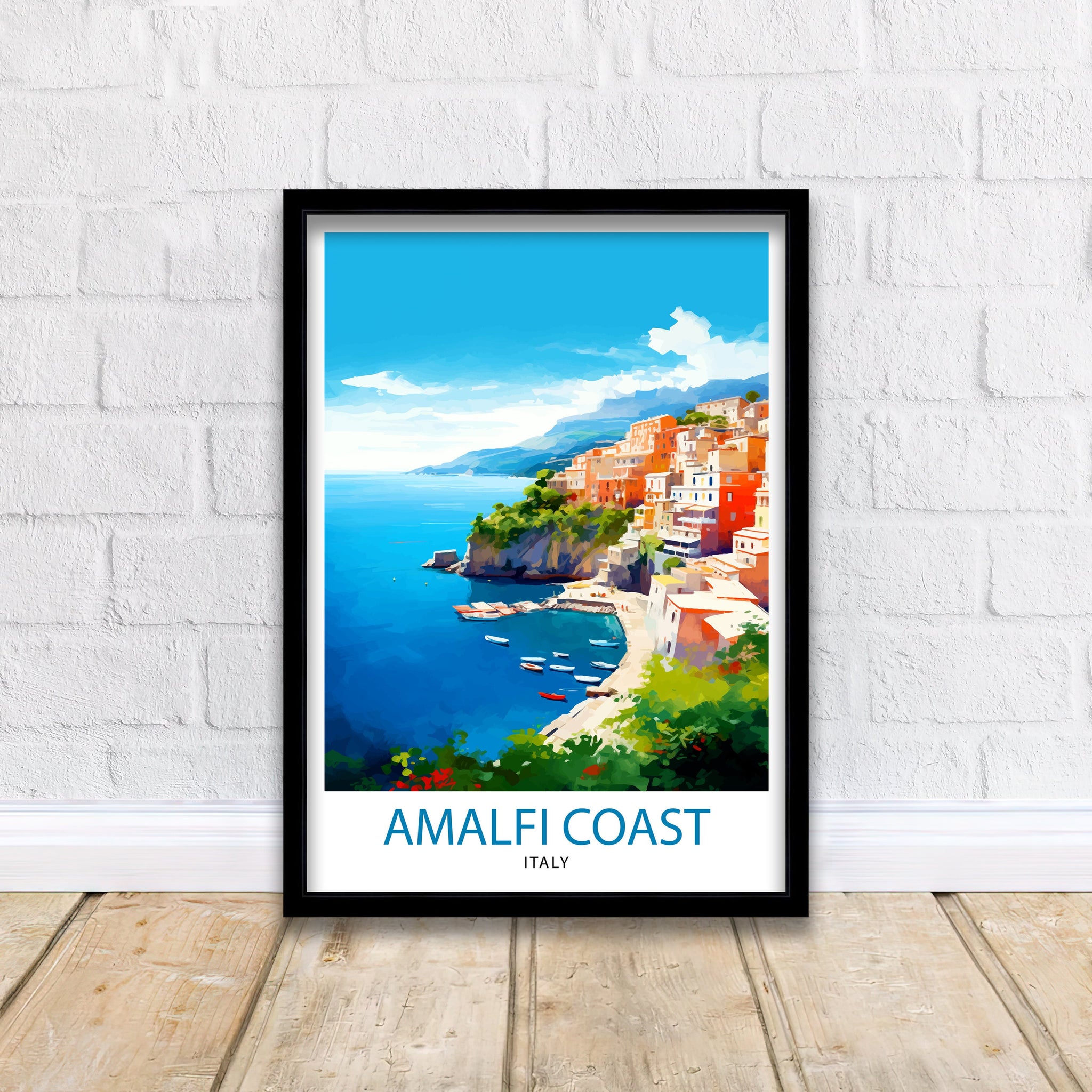 Amalfi Coast Italy Travel Print Amalfi Coast Wall Decor Amalfi Coast Poster Italy Travel Prints Amalfi Coast Art Print Amalfi Coast