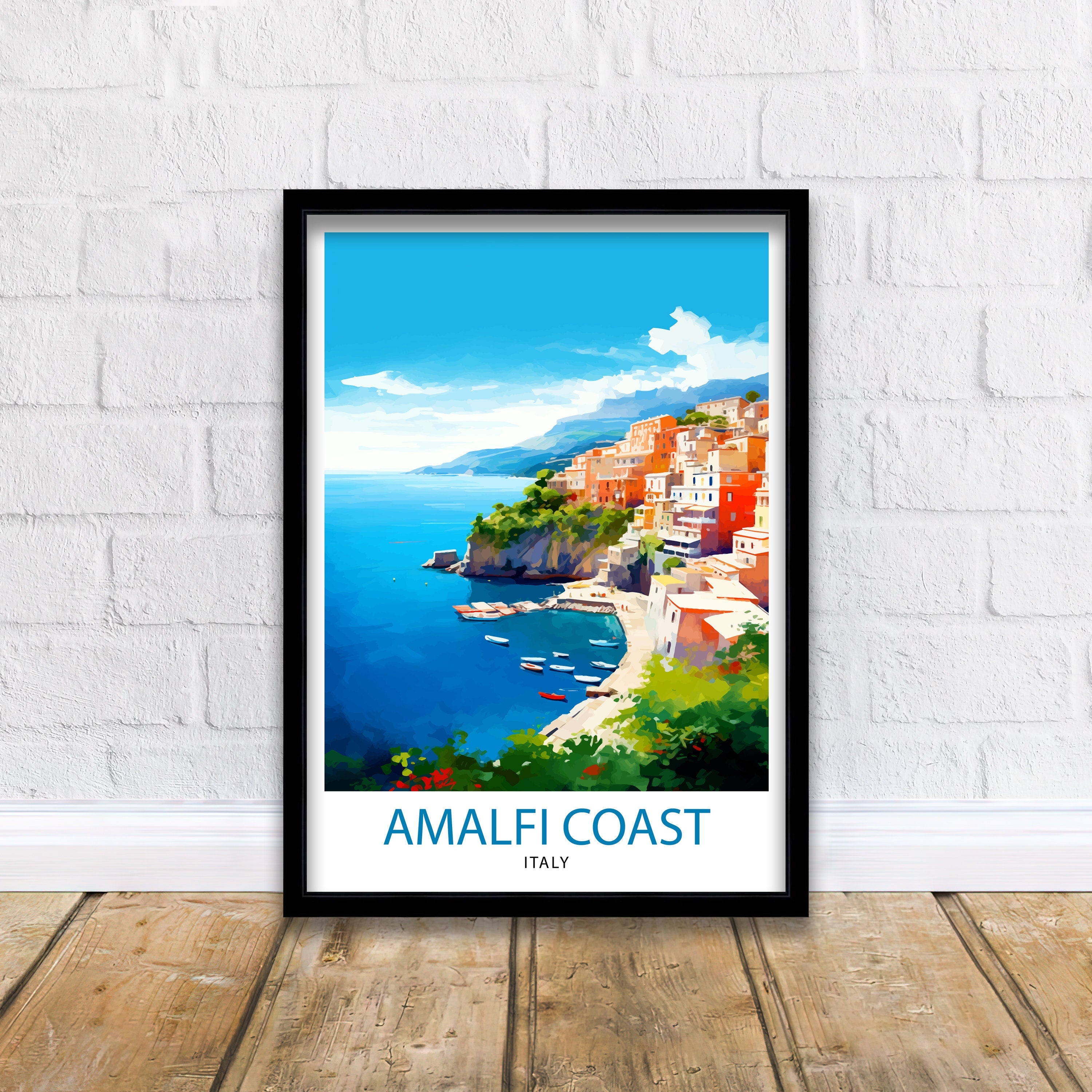 Amalfi Coast Italy Travel Print Amalfi Coast Wall Decor Amalfi Coast Poster Italy Travel Prints Amalfi Coast Art Print Amalfi Coast