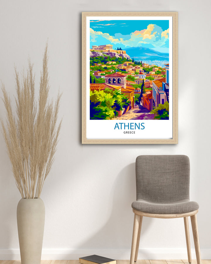 Athens Greece Travel Poster Athens