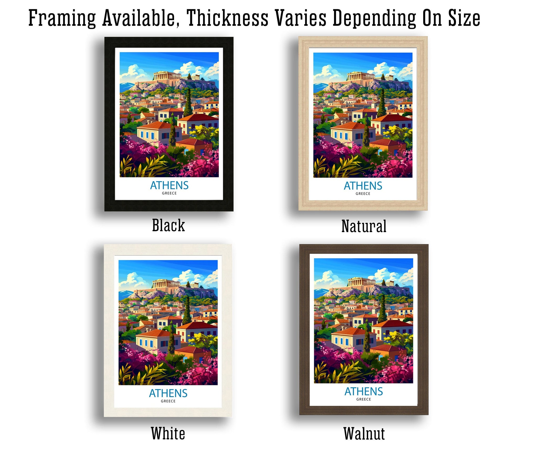 Athens Greece Travel Print Athens Wall Decor Athens Poster Greece Travel Prints Athens Art Print Athens Illustration Athens Wall Art Greece