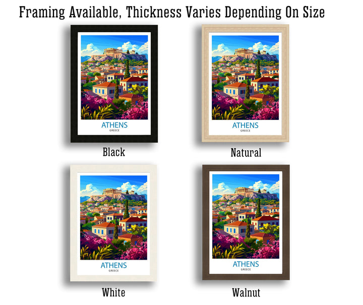 Athens Greece Travel Print Athens Wall Decor Athens Poster Greece Travel Prints Athens Art Print Athens Illustration Athens Wall Art Greece
