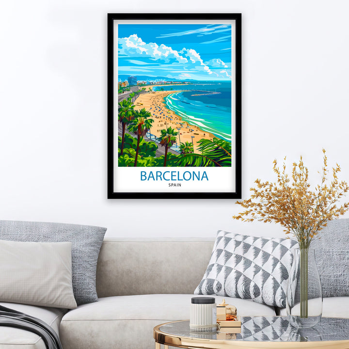 Barcelona Spain Travel Print Barcelona Wall Decor Barcelona Poster Spain Travel Prints Barcelona Art Print Barcelona