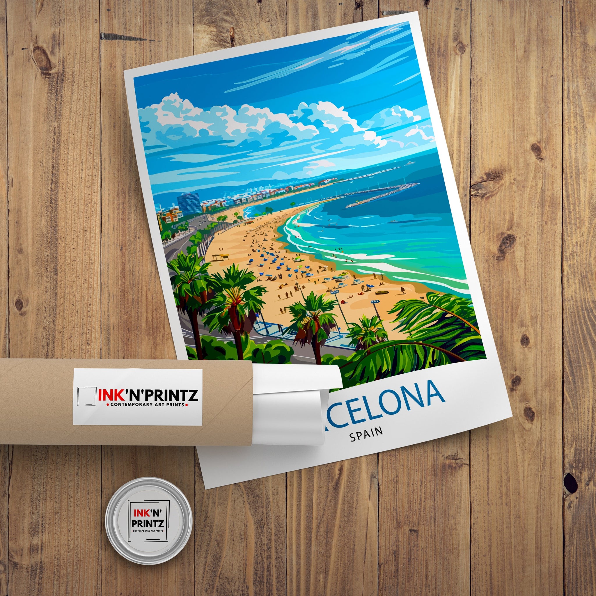 Barcelona Spain Travel Print Barcelona Wall Decor Barcelona Poster Spain Travel Prints Barcelona Art Print Barcelona