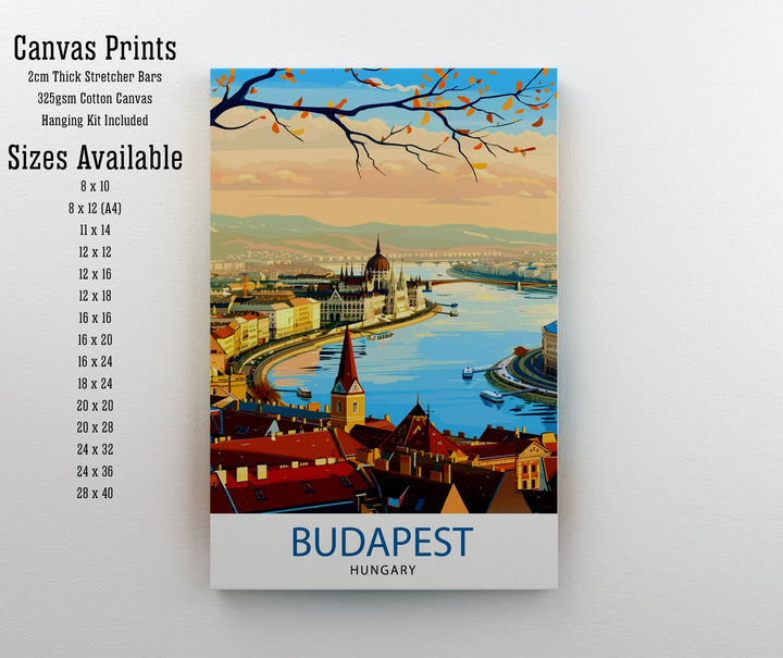 Budapest Hungary Travel Poster Budapest Wall Art Hungary Illustration Budapest Poster Hungary Travel Decor Budapest Home Decor Travel Poster