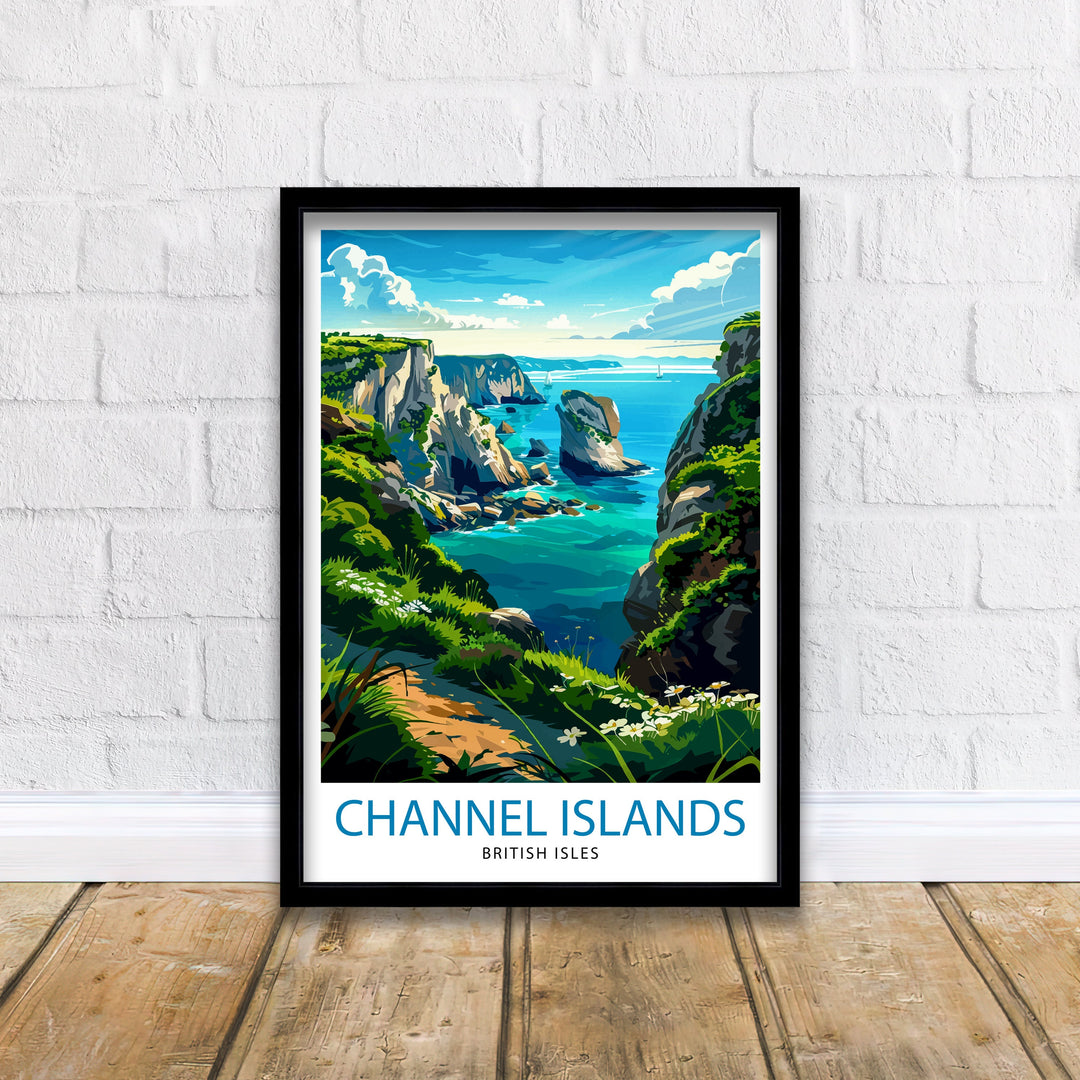 Channel Islands Travel Poster Archipelago Adventure Art Marine Sanctuary Poster Coastal Escape