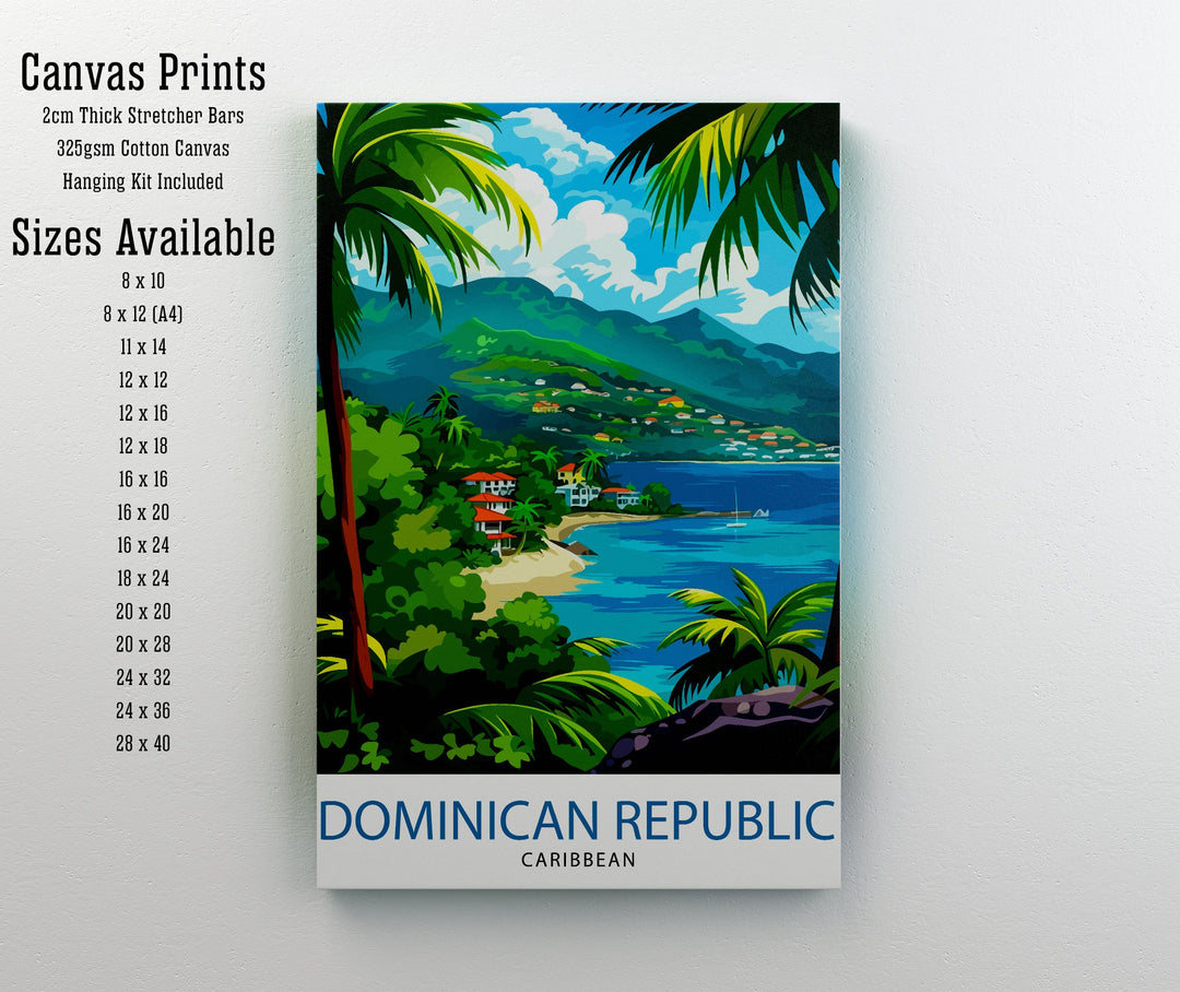 Dominican Republic Travel Poster Dominican Republic Wall Art Dominican Republic Poster Caribbean Travel Decor Dominican Republic Souvenir