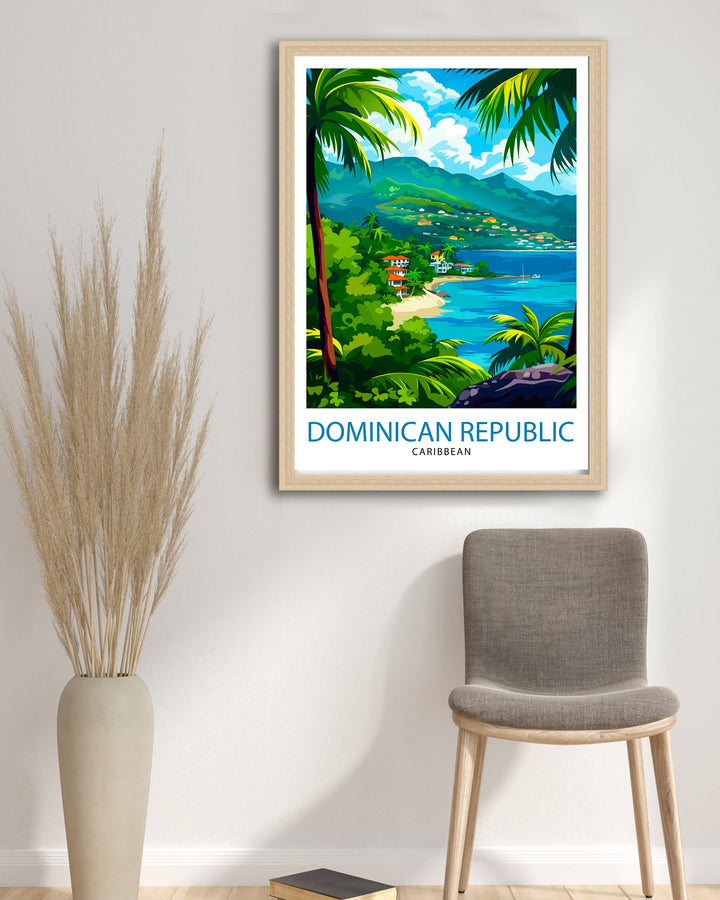 Dominican Republic Travel Poster Dominican Republic Wall Art Dominican Republic Poster Caribbean Travel Decor Dominican Republic Souvenir