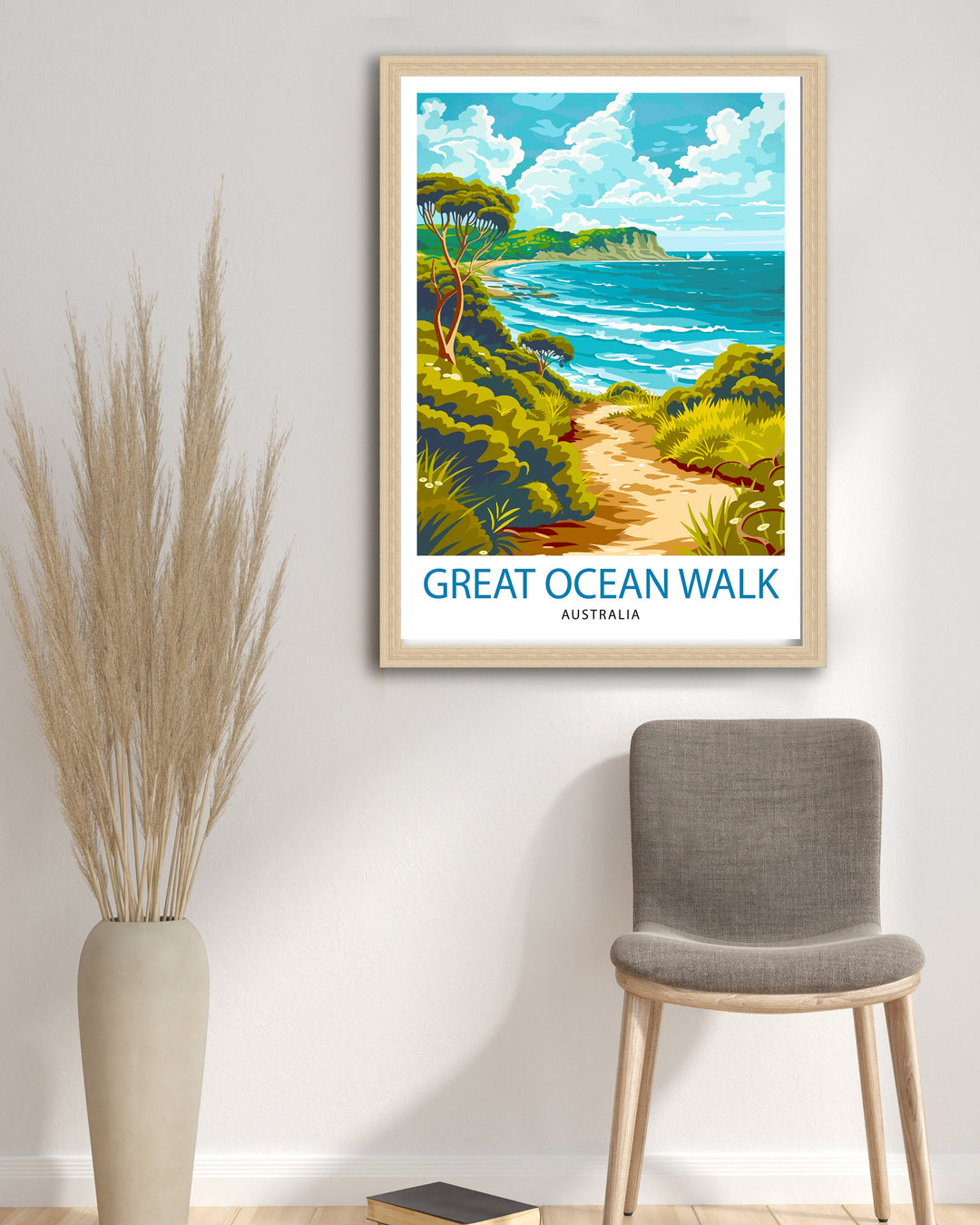 Bronte Beach Australia Travel Poster Coastal