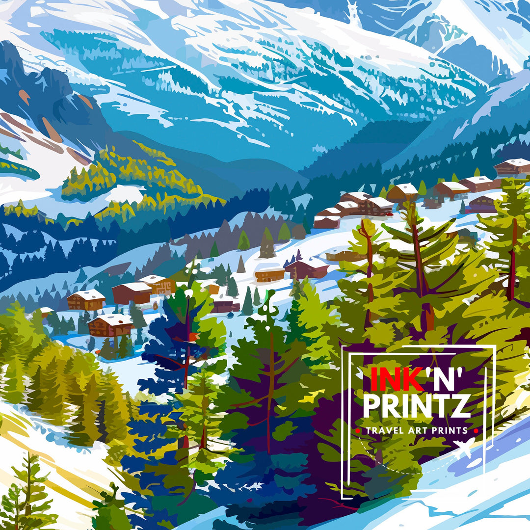 Les Arcs France Print