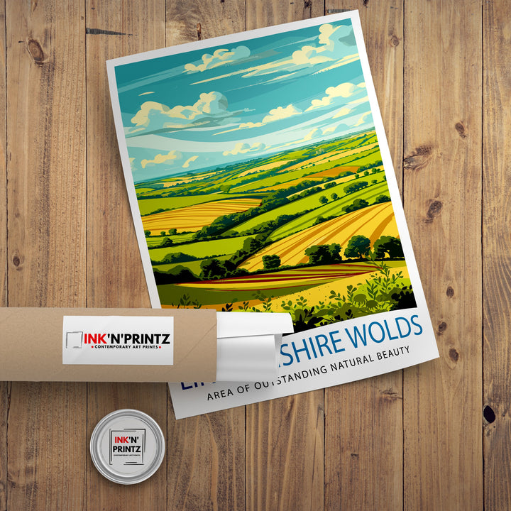 Lincolnshire Wolds Travel Poster