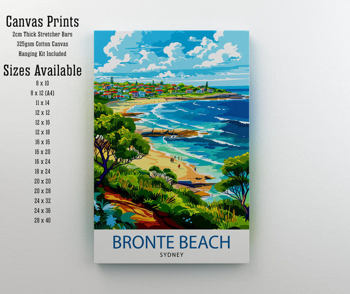 Bronte Beach Australia Travel Poster