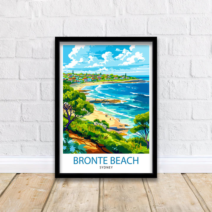 Bronte Beach Australia Travel Print Wall Decor Coastal Wall Decor Bronte Beach Poster Australian Beach Prints Beach Art Print Bronte