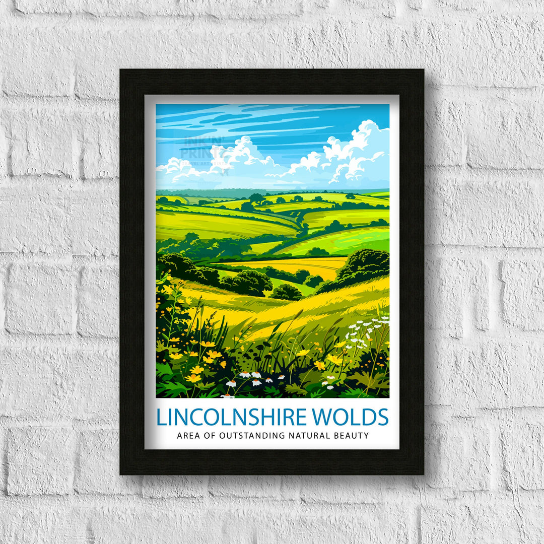 Lincolnshire Wolds Travel Poster