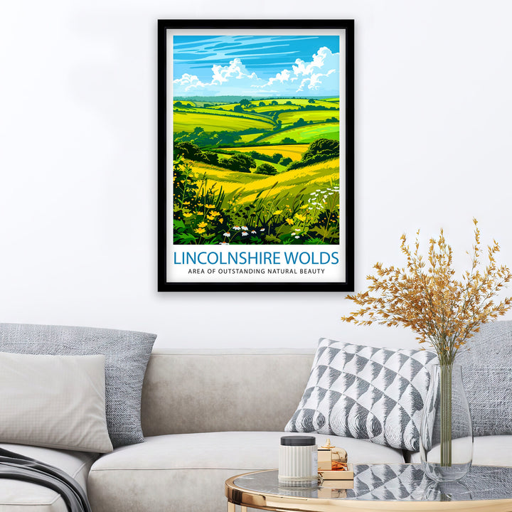 Lincolnshire Wolds Travel Poster