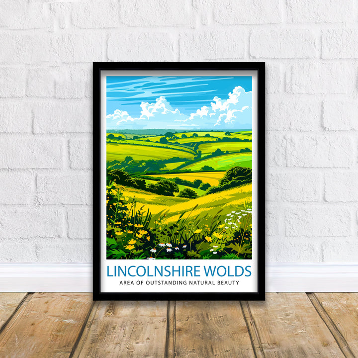 Lincolnshire Wolds Travel Poster