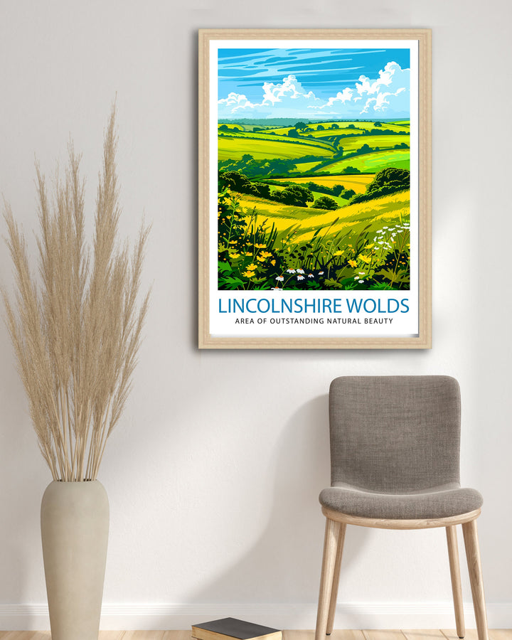 Lincolnshire Wolds Travel Poster