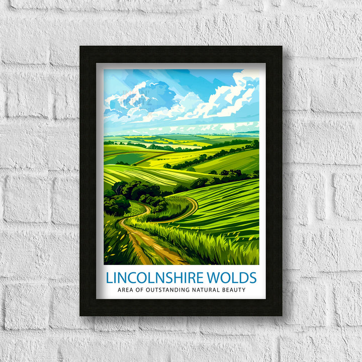 Lincolnshire Wolds Travel Poster