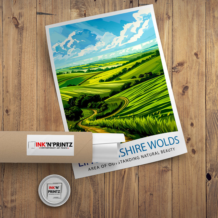 Lincolnshire Wolds Travel Poster