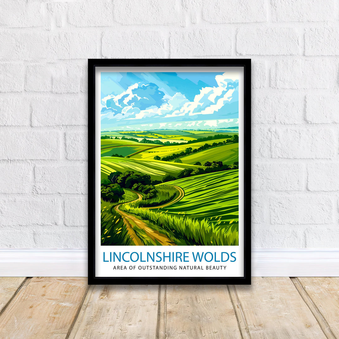 Lincolnshire Wolds Travel Poster