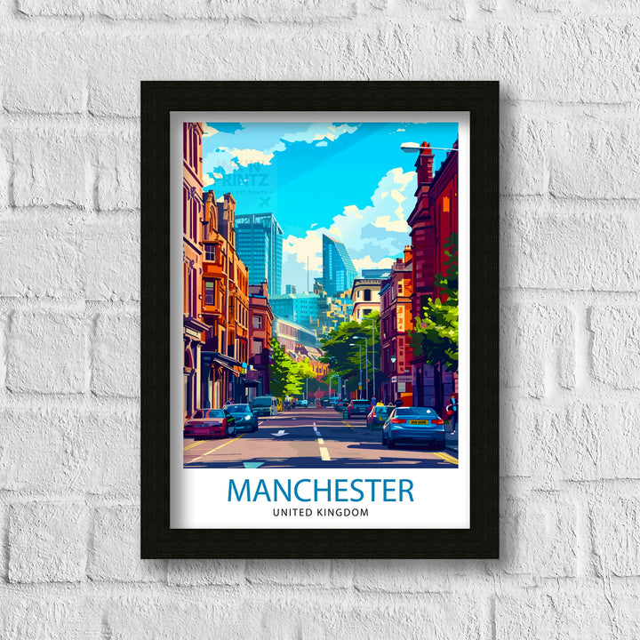 Manchester Travel Print Wall Decor Manchester Wall Art Manchester Cityscape Travel Poster Home Decor Gift for Travelers