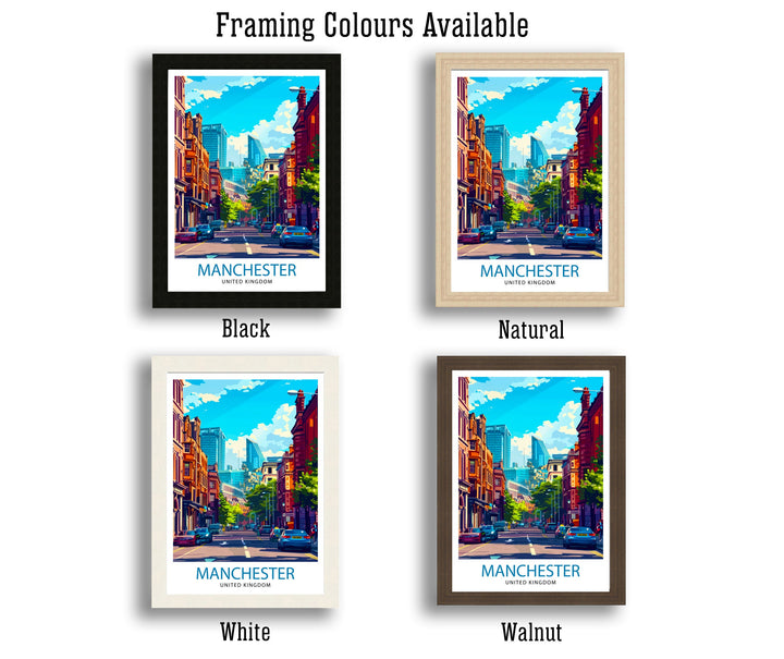 Manchester Travel Print Wall Decor Manchester Wall Art Manchester Cityscape Travel Poster Home Decor Gift for Travelers