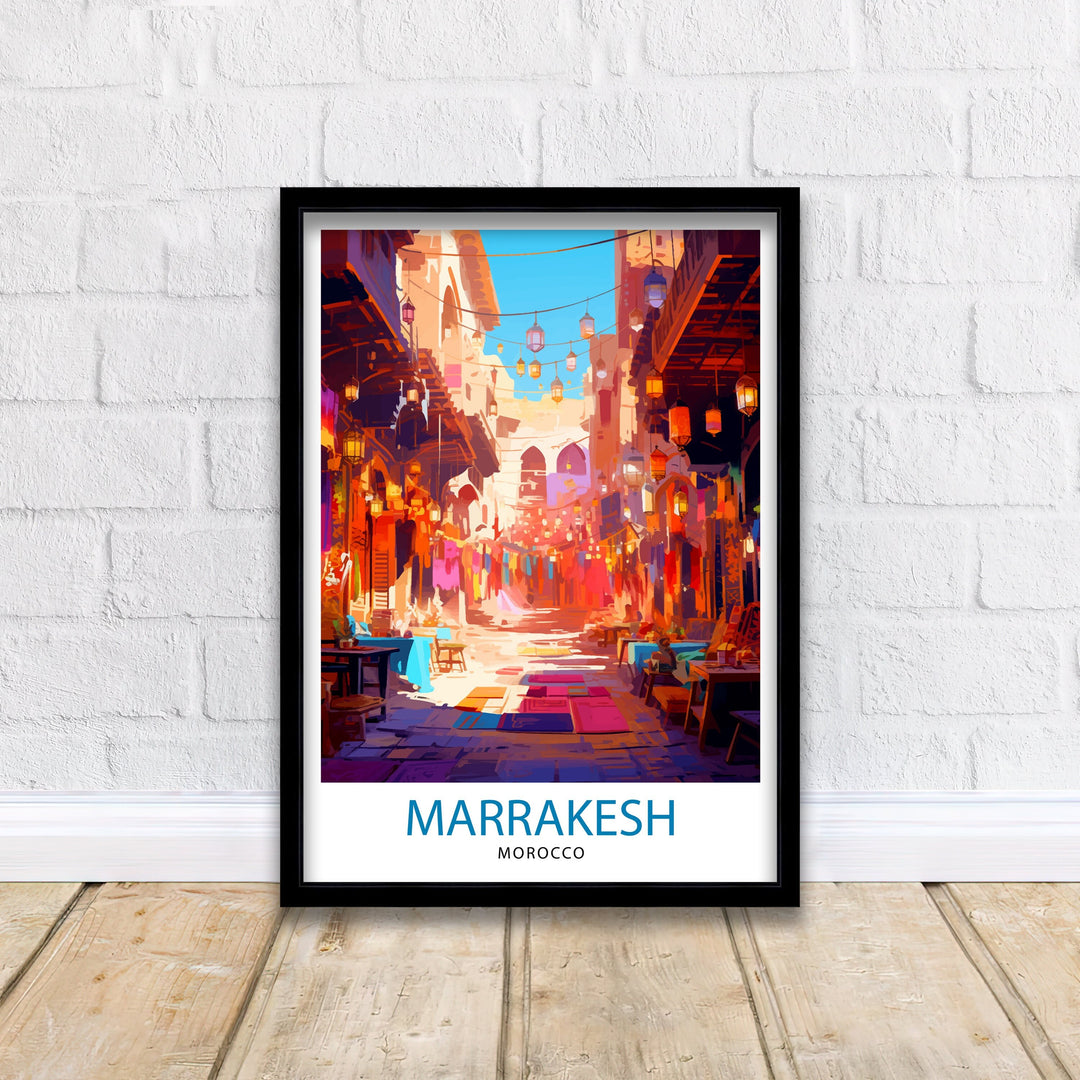 Marrakesh Travel Print Wall Decor Marrakesh Poster Morocco Print Morocco | Marrakesh Travel Poster Marrakesh Wall Art Morocco Poster