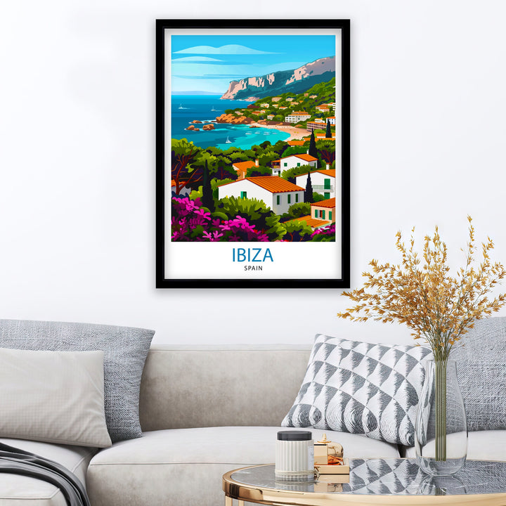 Ibiza Travel Poster Ibiza Wall Art Ibiza Home Decor Ibiza Illustration Travel Poster Gift For Ibiza Lovers Spain Travel Poster