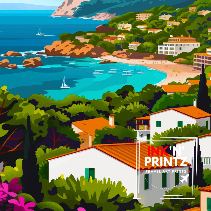 Ibiza Travel Poster Ibiza Wall Art Ibiza Home Decor Ibiza Illustration Travel Poster Gift For Ibiza Lovers Spain Travel Poster