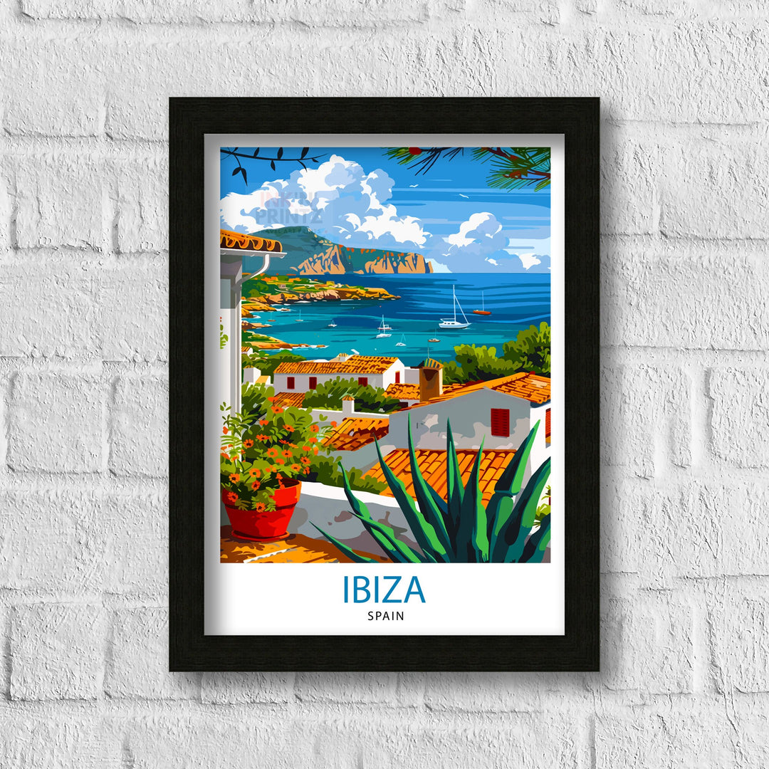 Ibiza Travel Poster Ibiza Wall Art Ibiza Home Decor Ibiza Illustration Travel Poster Gift For Ibiza Lovers Spain Travel Poster