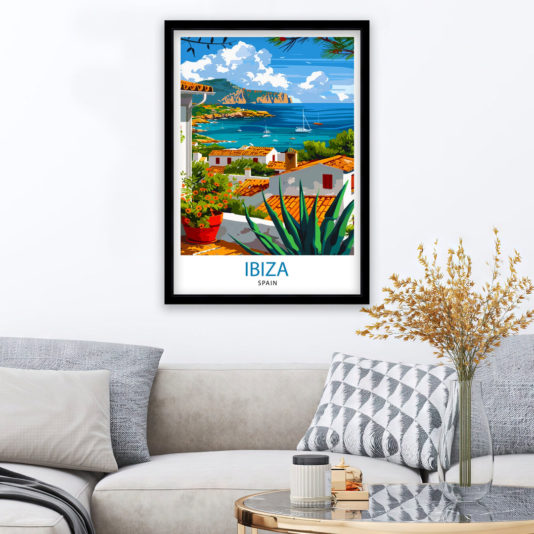 Ibiza Travel Poster Ibiza Wall Art Ibiza Home Decor Ibiza Illustration Travel Poster Gift For Ibiza Lovers Spain Travel Poster