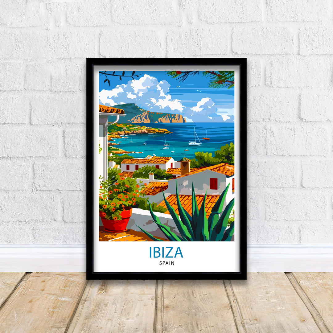 Ibiza Travel Poster Ibiza Wall Art Ibiza Home Decor Ibiza Illustration Travel Poster Gift For Ibiza Lovers Spain Travel Poster