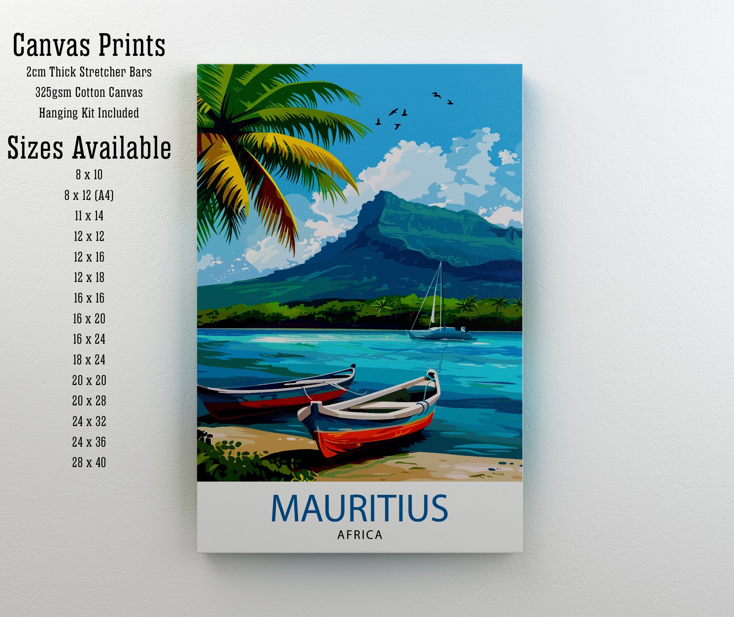 Mauritius Travel Print Mauritius Poster | Mauritius | Mauritius Wall Art | Travel Print | Travel Poster | Mauritius Art | Mauritius Travel