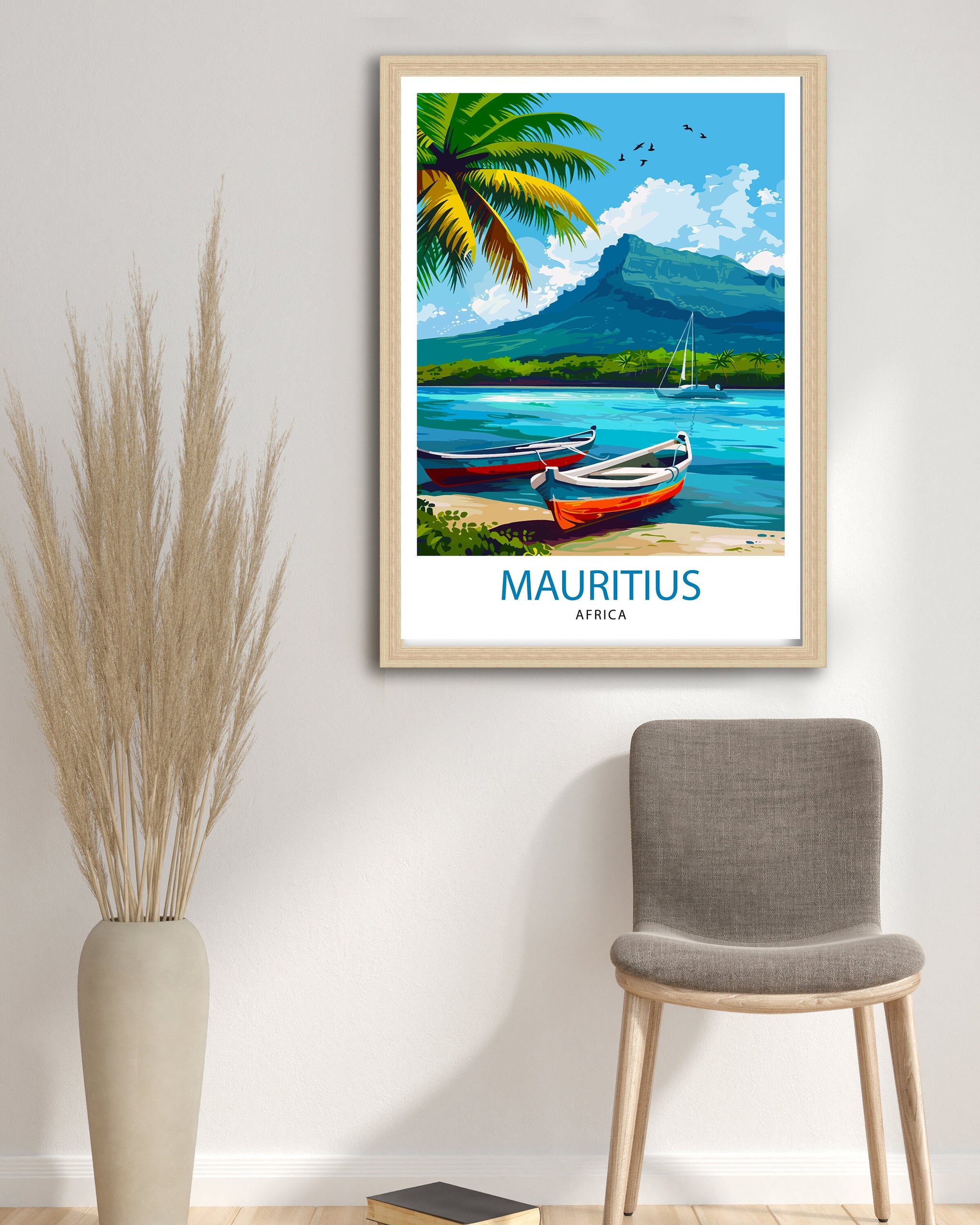 Mauritius Travel Print Mauritius Poster | Mauritius | Mauritius Wall Art | Travel Print | Travel Poster | Mauritius Art | Mauritius Travel