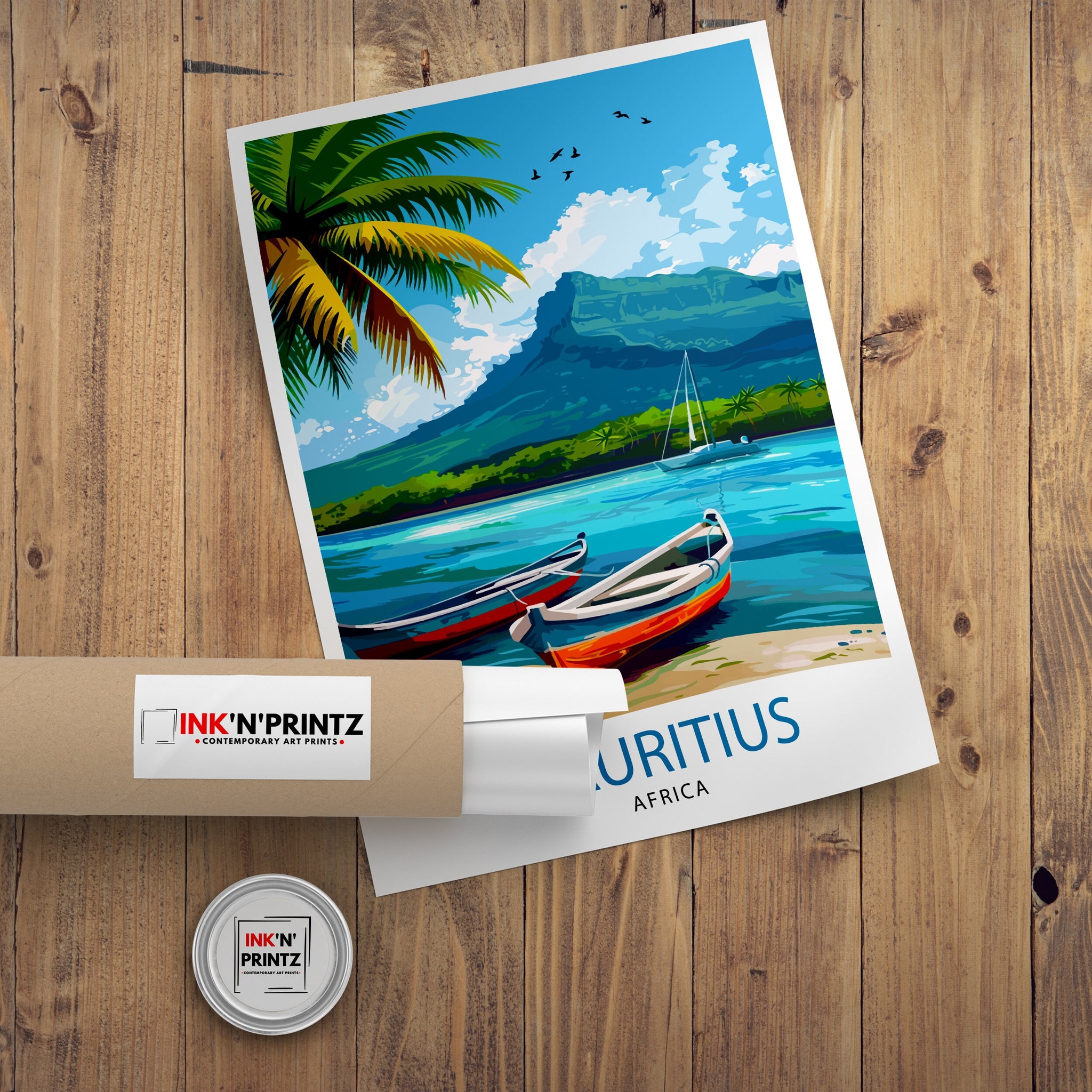 Mauritius Travel Print Mauritius Poster | Mauritius | Mauritius Wall Art | Travel Print | Travel Poster | Mauritius Art | Mauritius Travel