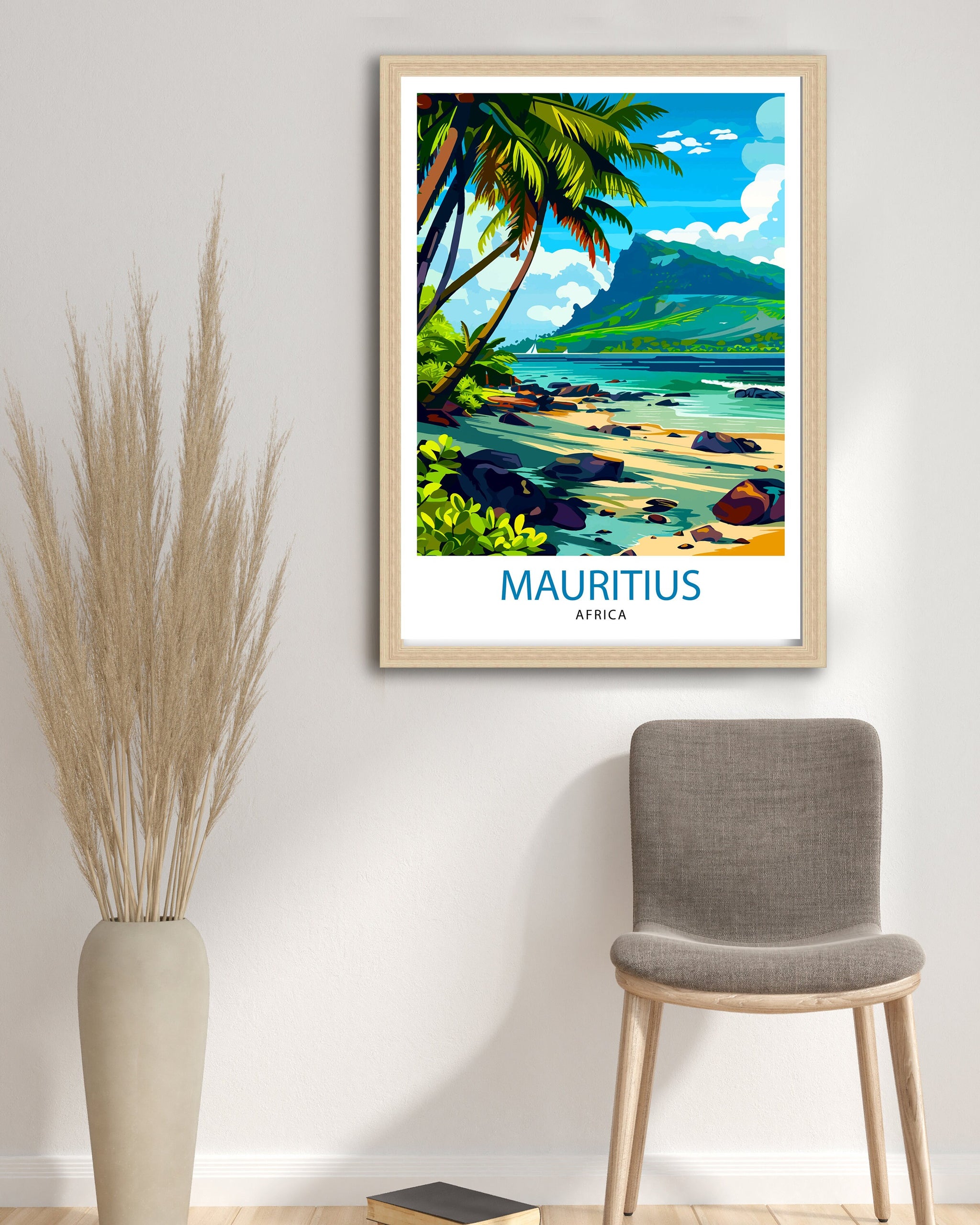 Mauritius Travel Print Mauritius Poster | Mauritius | Mauritius Wall Art | Travel Print | Travel Poster | Mauritius Art | Mauritius Travel