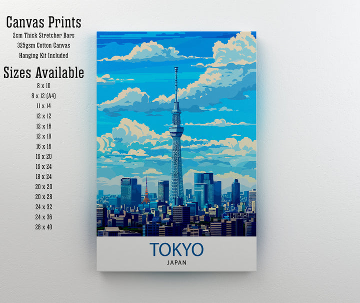 Tokyo Japan Travel Print Wall Decor Tokyo Art Print Tokyo Poster Japan Travel Prints Tokyo Art Print Tokyo Illustration Tokyo Wall Art