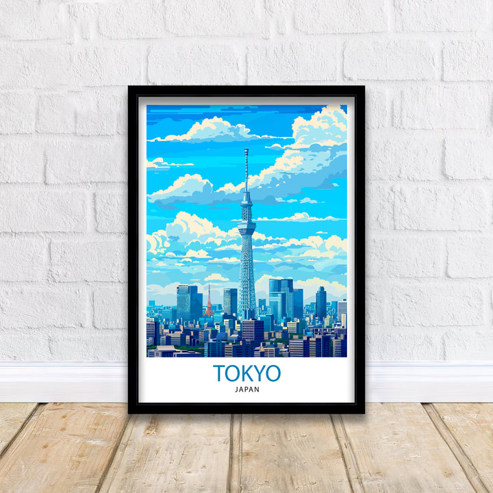 Tokyo Japan Travel Print Wall Decor Tokyo Art Print Tokyo Poster Japan Travel Prints Tokyo Art Print Tokyo Illustration Tokyo Wall Art