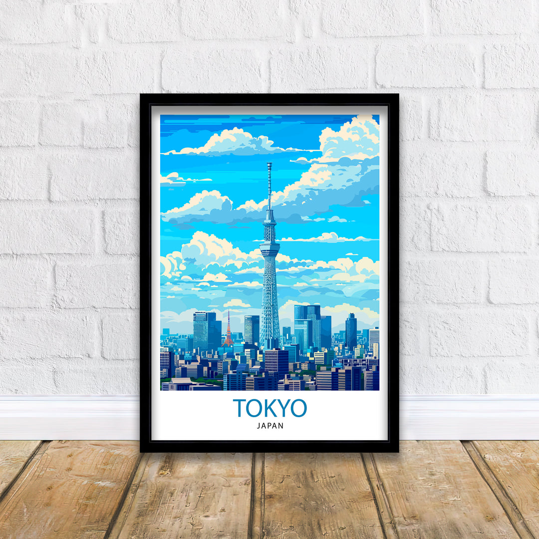 Tokyo Japan Travel Print Wall Decor Tokyo Art Print Tokyo Poster Japan Travel Prints Tokyo Art Print Tokyo Illustration Tokyo Wall Art