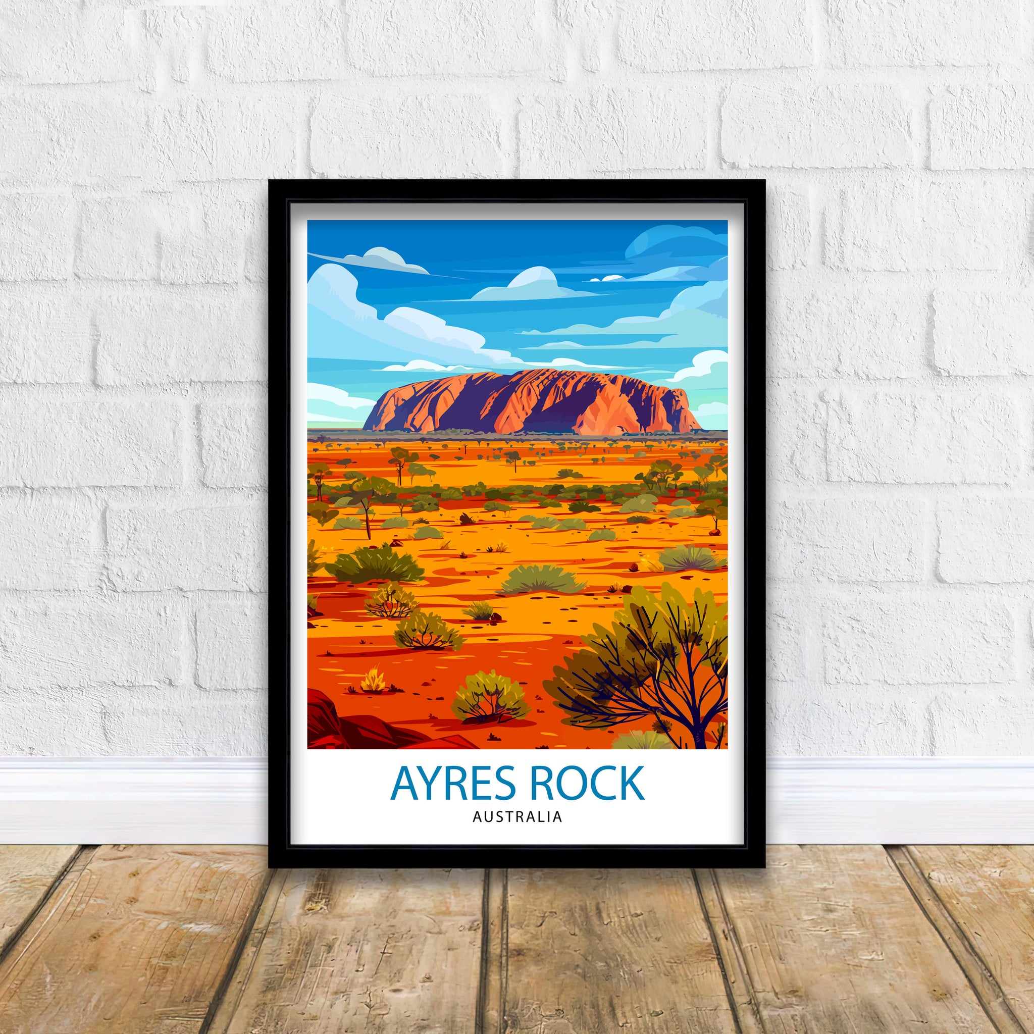 Ayers Rock Australia Travel Print Wall Art Uluru Wall Hanging Home Décor Uluru Gift Art Lovers Australia Art Lover Gift Print Art