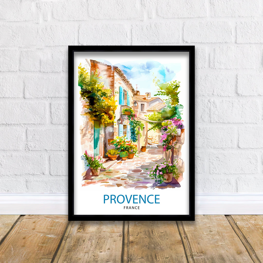 Provence France Travel Print Provence Wall Decor Provence Home Living Decor Provence France Illustration Travel Poster Gift for Provence