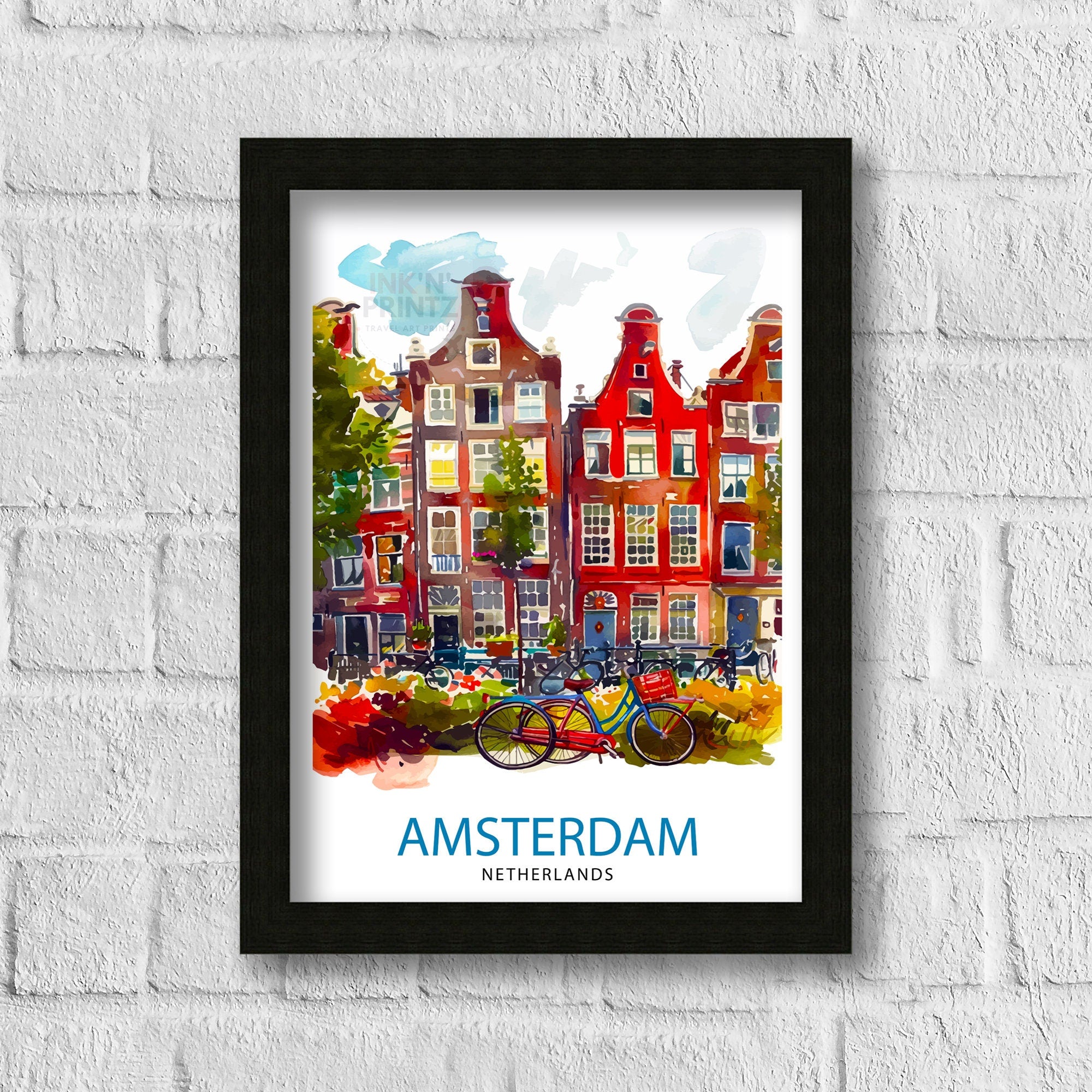 Amsterdam Travel Poster