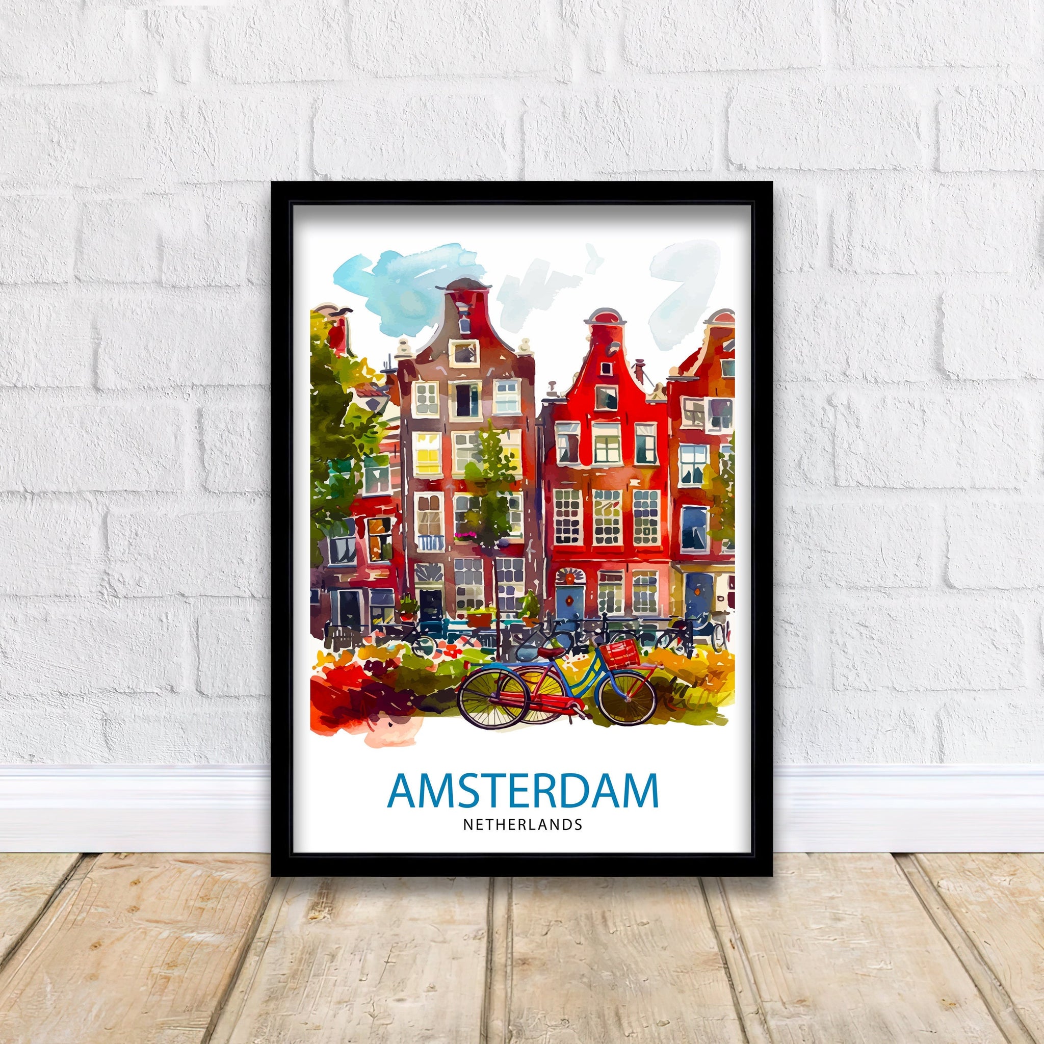 Amsterdam Travel Poster