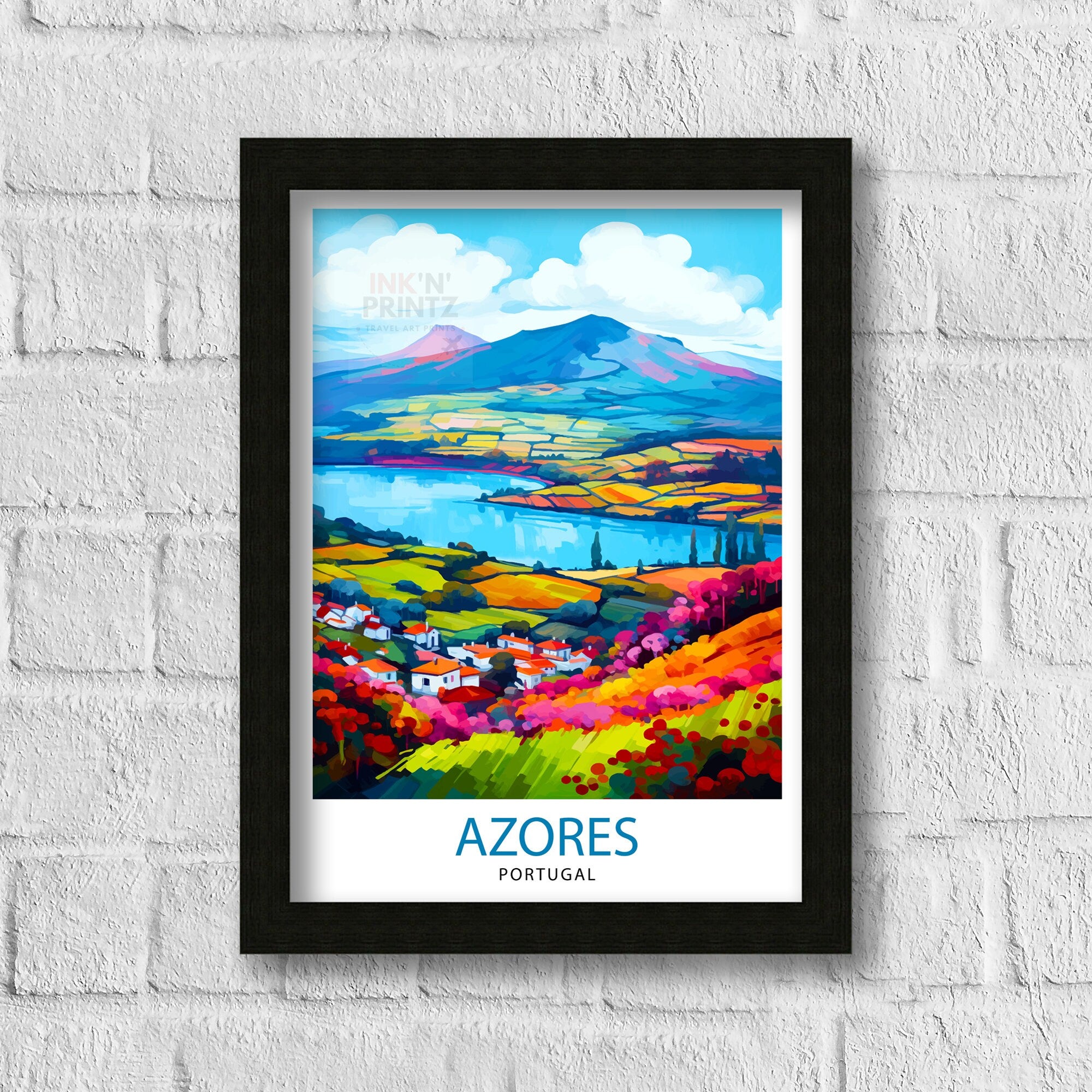 Azores Portugal Art Print Wall Decor Azores Decor Azores Poster Azores Art Azores Wall Art Gift for Nature Enthusiasts Azores Home Decor