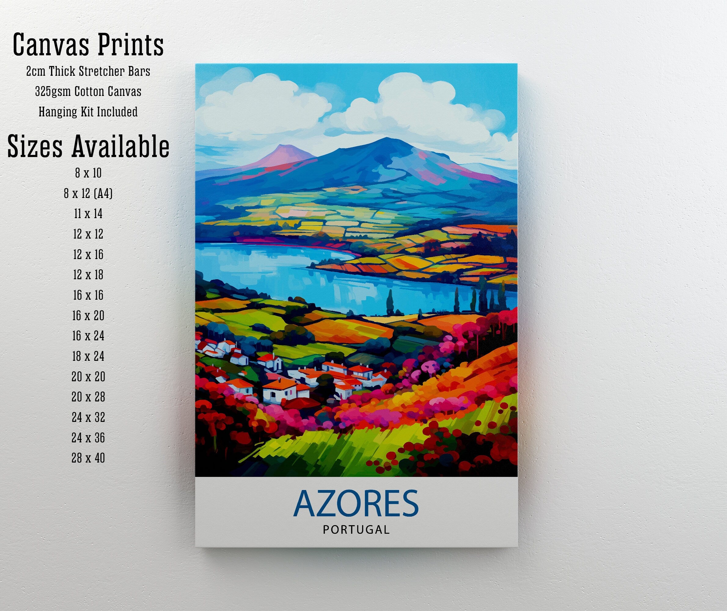 Azores Portugal Art Print Wall Decor Azores Decor Azores Poster Azores Art Azores Wall Art Gift for Nature Enthusiasts Azores Home Decor
